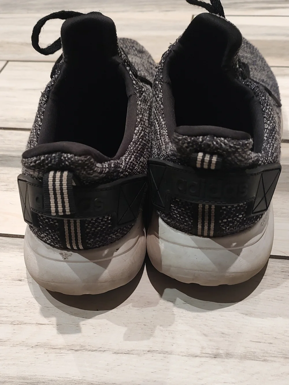Mens Black and Gray Knit Adidas